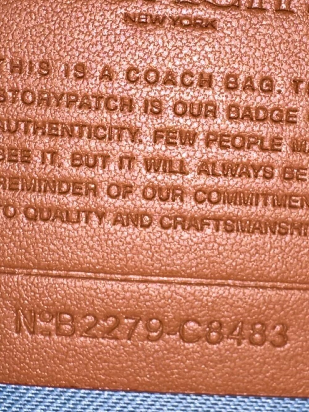 Coach Light Blue Pebbled Leather Chaise Crossbody Bag Style #B2279-C8483 - Picture 13 of 13
